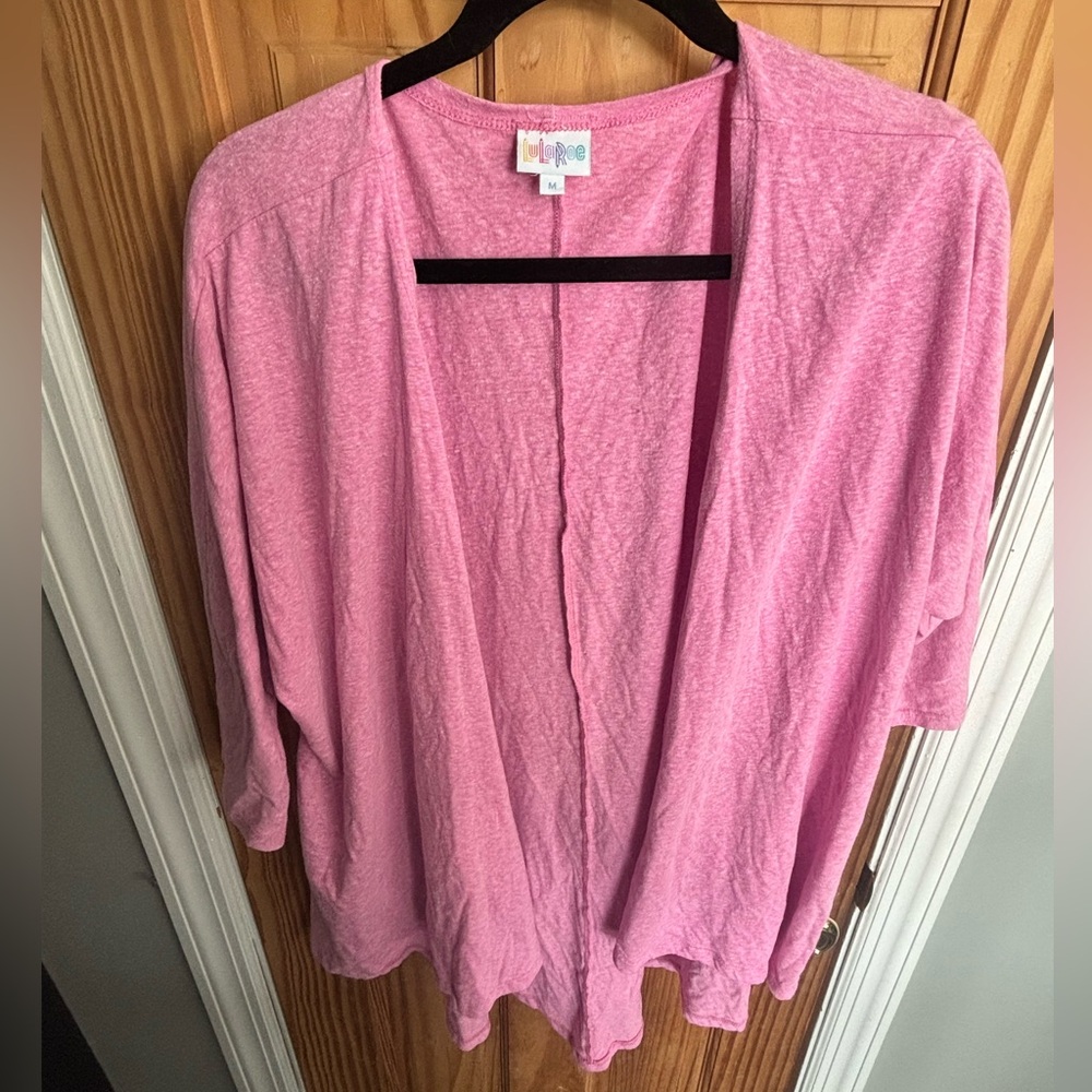 Pink LuLaRoe cardigan (M)